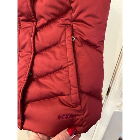 Eddie Bauer EB550 Burgundy Goose Down Puffer Vest sz PXS EUC - Picture 3 of 8